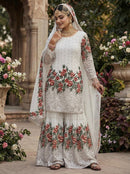 NSR 887 E Pure Fendy Silk With Heavy Embroidery Work Sharara