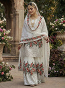 NSR 887 E Pure Fendy Silk With Heavy Embroidery Work Sharara