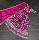 LW 7080 D Pure Viscose Jacquard Embroidered Work Lehenga
