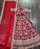 LW 7080 B Pure Viscose Jacquard Embroidered Work Lehenga