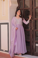 LW 9313 C Star Georgette Sequins Embroidered Gown