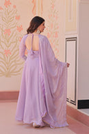 LW 9313 C Star Georgette Sequins Embroidered Gown