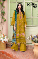 Johra Tex JT 195 B Cambric Cotton With Chikankri Embroidery Work Pakistani Suit