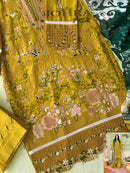 Johra Tex JT 195 B Cambric Cotton With Chikankri Embroidery Work Pakistani Suit