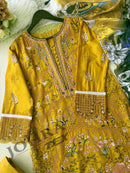 Johra Tex JT 195 B Cambric Cotton With Chikankri Embroidery Work Pakistani Suit