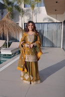 LW 9327 Fendi Chiffon With Zari Sequins Emboridery Work Traditional Suits