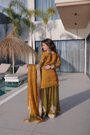 LW 9327 Fendi Chiffon With Zari Sequins Emboridery Work Traditional Suits