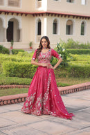 LW 7151 Gold Crush With Sequins Zari And Codding Embroidered Work Lehenga Choli