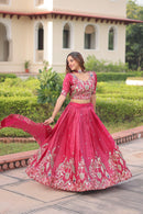 LW 7151 Gold Crush With Sequins Zari And Codding Embroidered Work Lehenga Choli
