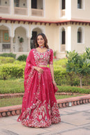 LW 7151 Gold Crush With Sequins Zari And Codding Embroidered Work Lehenga Choli