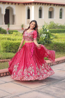 LW 7151 Gold Crush With Sequins Zari And Codding Embroidered Work Lehenga Choli