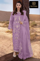 Ziaaz Code 1114 B Heavy Embroidered Cambric Cotton Pakistani Suits
