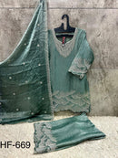 Hoor Tex HF 669 B Heavy Royal Rim Zim Party Wear Pakistani Suits