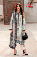 Aasha Designer 1216 B Pure Cotton Print With Patch Work Pakistani Suits