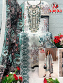 Aasha Designer 1216 B Pure Cotton Print With Patch Work Pakistani Suits