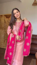 SRK 5346 Blush Pink Embroidered Kurta