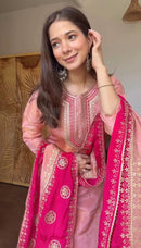 SRK 5346 Blush Pink Embroidered Kurta