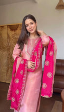 SRK 5346 Blush Pink Embroidered Kurta