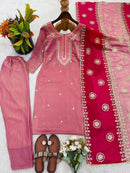 SRK 5346 Blush Pink Embroidered Kurta