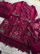 ZIAAZ CODE 15 Heavy embroidered cambric cotton pakistani suits
