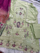 Mehboob Tex 2040 B Pure Cotton With Heavy Embroidery Work Pakistani Suits