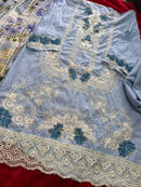Ziaaz Code 08 B Heavy Embroidered Cambric Cotton Pakistani Suits