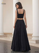Alizeh 9005 Black & Gold Chevron Sequin Party Wear Lehenga