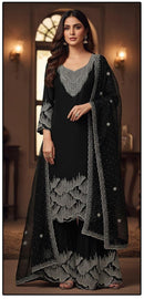 Hoor Tex HF 519 A Heavy Blooming Georgette With Zarkan Work Pakistani Suits