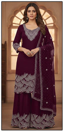 Hoor Tex HF 519 C Heavy Blooming Georgette With Zarkan Work Pakistani Suits