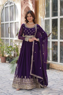 KA 1144 Deep Purple Georgette Anarkali Gown