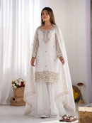 NSR 893 B Off White Embroidered Salwar Suits