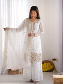 NSR 893 B Off White Embroidered Salwar Suits