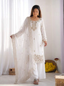 NSR 893 B Off White Embroidered Salwar Suits