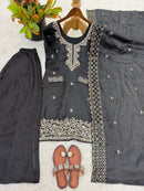 NSR 893 E Black Embroidered Salwar Suits