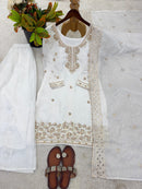 NSR 893 B Off White Embroidered Salwar Suits