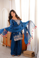 KR 1017 Nazakat Blue Ethnic Wear Set