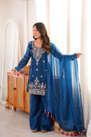KR 1017 Nazakat Blue Ethnic Wear Set