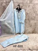 Hoor Tex HF 820 D Sky Blue Heavy Jimmy Choo Salwar Suit