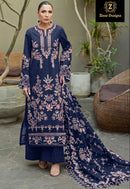 Ziaaz Code 10 B Navy Blue Embroidered Work Pakistani Suit