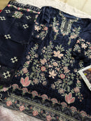 Ziaaz Code 10 B Navy Blue Embroidered Work Pakistani Suit