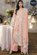 Mehboob Tex 2068 Designer Peach Embroidered Pakistani Suit