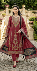 Shree Fabs KT 356 C Pure Maslin Aari Work Pakistani Suit