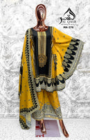Al Qasr MA 276 B Designer Yellow Printed Pakistani Suit