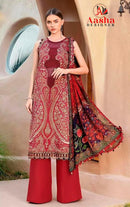 Aasha Designer 1193 A Cotton Printed Heavy Embroidered Work Pakistani Suit