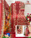 Aasha Designer 1193 A Cotton Printed Heavy Embroidered Work Pakistani Suit