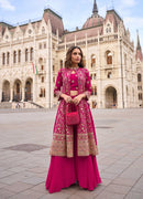Sayuri 10001 Fuchsia Pink Embroidered Sharara