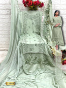 Rosemeen Fepic C 1820 B Designer Sage Green Embroidered Pakistani Suit
