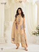 Sayuri 10280 Pastel Peach Floral Pakistani Suit