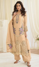 Sayuri 10280 Pastel Peach Floral Pakistani Suit