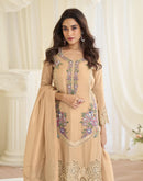 Sayuri 10280 Pastel Peach Floral Pakistani Suit